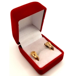 Złote kolczyki plecione sztyft PR.583 W:2,29gr InterSKLEP