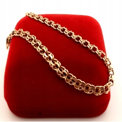 Złota bransoletka Garibaldi PR.585 W:6,20gr Dł.21,5cm InterSKLEP