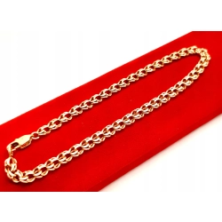 Złota bransoletka Garibaldi PR.585 W:6,20gr Dł.21,5cm InterSKLEP