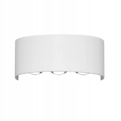 Kinkiet ogrodowy Italux biały zintegrowane źródło LED 6 W