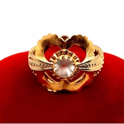 Złoty pierścionek z Kwarcem PR.750 W:4,23gr R.16 InterSKLEP
