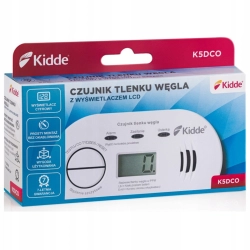 Czujnik czadu Tlenku węgla Detektor CO Bezprzewodowy Kidde K5DCO LCD 10 lat