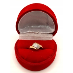 Złoty pierścionek z Cyrkoniami PR.585 W:1gr R.9 InterSKLEP