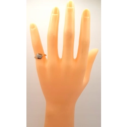 Złoty pierścionek z Cyrkoniami PR.585 W:1gr R.9 InterSKLEP