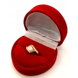 Złoty pierścionek z Cyrkoniami PR.585 W:1gr R.9 InterSKLEP