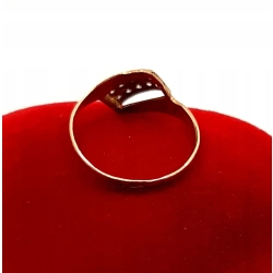 Złoty pierścionek z Cyrkoniami PR.585 W:1gr R.9 InterSKLEP