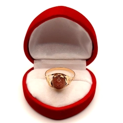 Złoty pierścionek z Piaskiem pustyni PR.585 W:1,61gr R.18 Intersklep