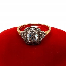 Złoty pierścionek z Cyrkoniami PR.585 W:2.85gr R.12 InterSKLEP