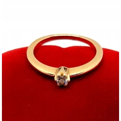 Złoty pierścionek z Cyrkonią PR.585 W:2,20gr R.12 InterSKLEP