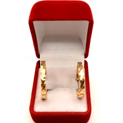 Złote kolczyki Kółka zdobione PR.585 W:1,49gr InterSKLEP