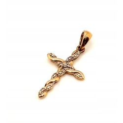 Złota zawieszka Krzyżyk zdobiony APART PR.375 W:0,70gr InterSKLEP