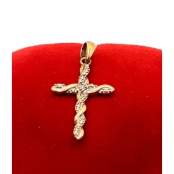 Złota zawieszka Krzyżyk zdobiony APART PR.375 W:0,70gr InterSKLEP