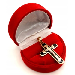 Złota zawieszka Krzyż z Chrystusem PR.585 W:2,60gr InterSKLEP