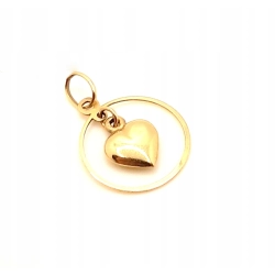 Złota zawieszka Serce PR.585 W:0,57gr InterSKLEP