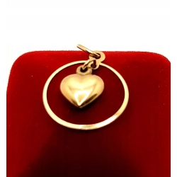 Złota zawieszka Serce PR.585 W:0,57gr InterSKLEP