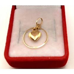 Złota zawieszka Serce PR.585 W:0,57gr InterSKLEP