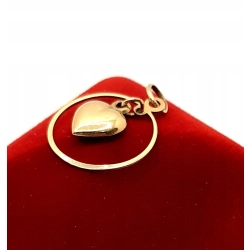 Złota zawieszka Serce PR.585 W:0,57gr InterSKLEP