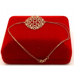 Złota bransoletka Ażurowa rozeta PR.375 W:1,18gr Dł.20-21cm InterSKLEP