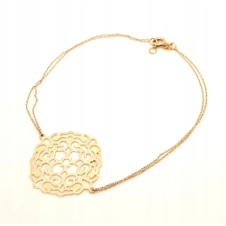 Złota bransoletka Ażurowa rozeta PR.375 W:1,18gr Dł.20-21cm InterSKLEP