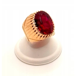 Złoty sygnet z Rubinem PR.585 W:11,12gr R.17 InterSKLEP