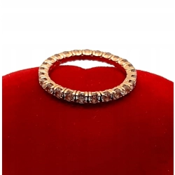 Złota obrączka z Cyrkoniami PR.585 W:1,66gr R.10 InterSKLEP