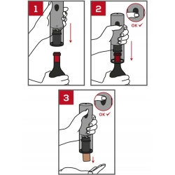 Peugeot Korkociąg elektryczny akumulator 20 cm ELIS stal nierdzewna PEUGEOT