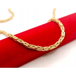Złoty łańcuszek Królewski Pr.585 W:25,36gr Dł:62,5cm Szer.5mm