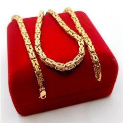 Złoty łańcuszek Królewski Pr.585 W:25,36gr Dł:62,5cm Szer.5mm