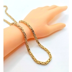 Złoty łańcuszek Królewski Pr.585 W:25,36gr Dł:62,5cm Szer.5mm