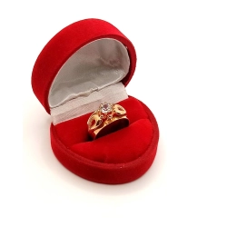 Złoty pierścionek szeroki z cyrkonią Pr.585 W:3,39gr Roz.14