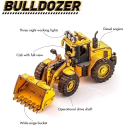 Puzzle 3D buldożer ROKR Robotime TG509K