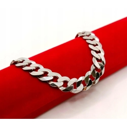 Srebrna bransoletka Pancerka Pr.925 W:26,5gr Dł:24,5cm Szer:11mm NOWA 41