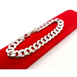 Srebrna bransoletka Pancerka Pr.925 W:26,5gr Dł:24,5cm Szer:11mm NOWA 41