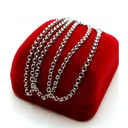 Srebrny łańcuszek Rolo Pr.925 W:7,67gr Dł:60cm NOWY 5