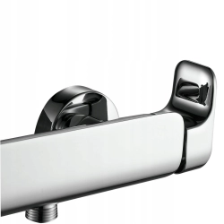 Bateria prysznicowa dwuuchwytowa ścienna SENSEA Remix srebrny InterSKLEP