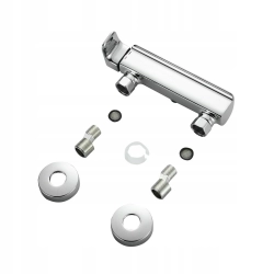 Bateria prysznicowa dwuuchwytowa ścienna SENSEA Remix srebrny InterSKLEP