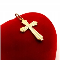 Złota zawieszka Krzyżyk PR.585 W:1,76gr InterSKLEP