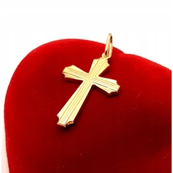 Złota zawieszka Krzyżyk PR.585 W:1,76gr InterSKLEP