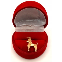 Złota zawieszka Pies pudelek PR.585 W:2,18gr InterSKLEP
