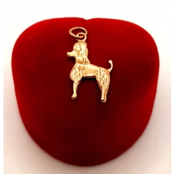 Złota zawieszka Pies pudelek PR.585 W:2,18gr InterSKLEP