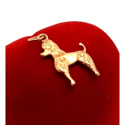 Złota zawieszka Pies pudelek PR.585 W:2,18gr InterSKLEP