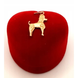 Złota zawieszka Pies pudelek PR.585 W:2,18gr InterSKLEP