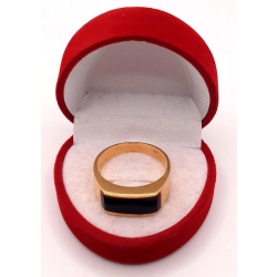 Złoty Sygnet z onyksem PR.750 W:7,40gr R.24 InterSKLEP