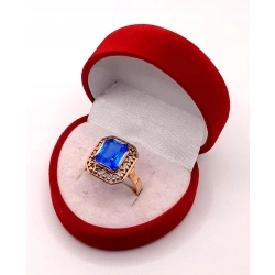 Złoty pierścionek niebieski kamień WARMET PR.585 W:4,20gr R.19 InterSKLEP