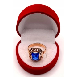 Złoty pierścionek niebieski kamień WARMET PR.585 W:4,20gr R.19 InterSKLEP