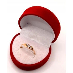 Złoty pierścionek z Cyrkoniami PR.585 W:1,07gr R.16 InterSKLEP