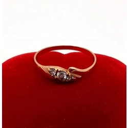 Złoty pierścionek z Cyrkoniami PR.585 W:1,07gr R.16 InterSKLEP