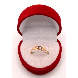 Złoty pierścionek z Cyrkoniami PR.585 W:1,07gr R.16 InterSKLEP