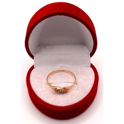 Złoty pierścionek z Cyrkoniami PR.585 W:1,07gr R.16 InterSKLEP