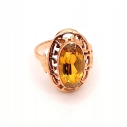 Złoty pierścionek z Cytrynem PR.583 W:4,81gr R.15 InterSKLEP